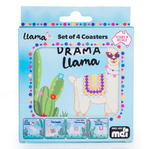 Coasters Set 4pk (10x10cm) (Llama)