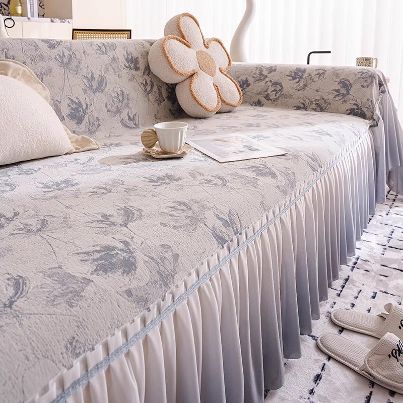 French sofa cover 2025 new skirt sofa towel cover all-inclusive light luxury high-end non-slip universal in all seasons