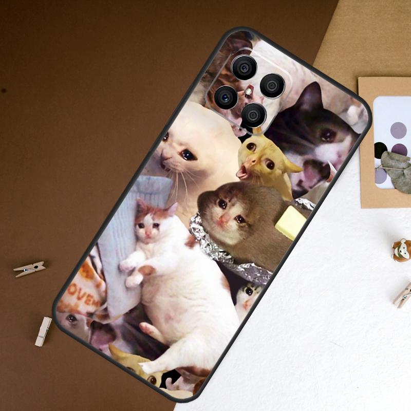 Crying Cat Memes Case For Honor X6a X9a X9b X8a X7a X7 X8 X9 8X 9X Honor 90 Lite 70 50 Magic 5 6 Pro Cover
