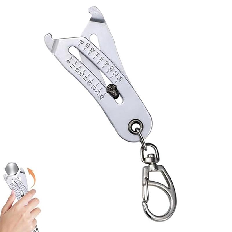 Thread Size Measuring Keychain Nut And Bolt Measuring Keychain Lightweight And Compact Thread Size Verification Tool