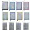 Zipper Binder Transparent Window Design Star Pattern PVC Cover Card Organizer with Multiple Slots Portable Card Holder Binder for Idol Cards Photo