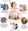 Sosa Florist Romantic DIY Dollhouse Kit, Miniature Collection for Beginners, Includes Acrylic Case (M-009)