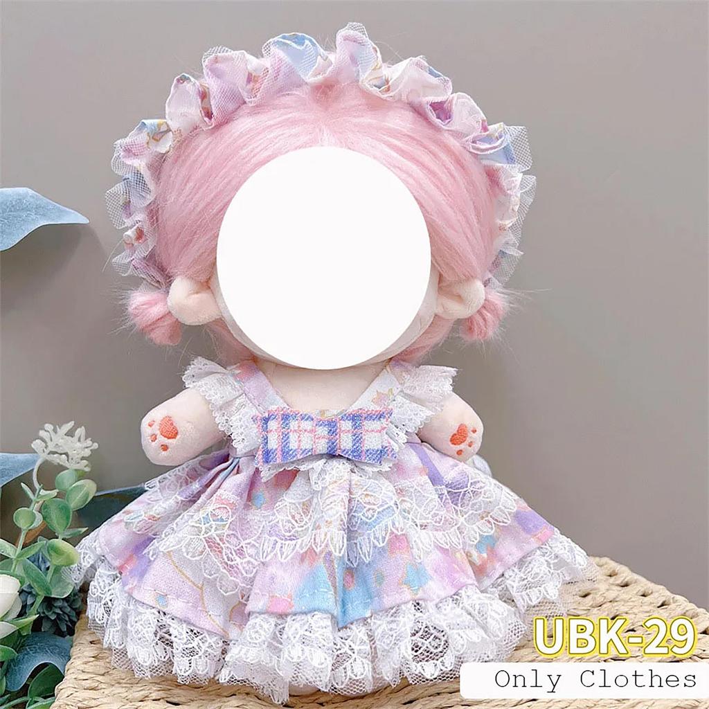 Cute Sweet 20cm Plush Cotton Doll Dress Doll Costume Change Clothes Kids Toys Soft Dolls Clothes Collection Gift