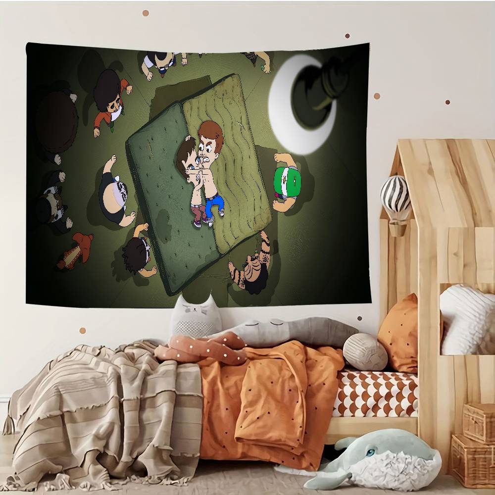 BBig Mouth Cartoon Tapestry Customizable Tapestries Of Various Styleswall Hangings Celebrity Photo Printingwall Hangings