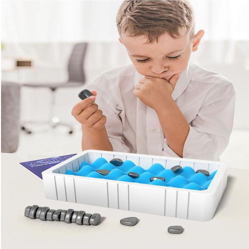 Party Games Magnetic Stones Game Interactive Magnet Board Strategy Game For Family Kids Adults Portable Magnetic Stones Play Set
