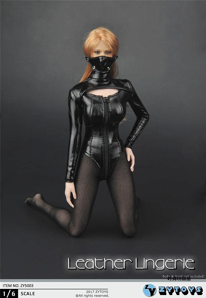 scale action figure ZYTOYS ZY5003 Beautiful sexy SM queen leather long high heels and mask set and head not [TOYBARJAPAN] 1/6 clothes, stockings,