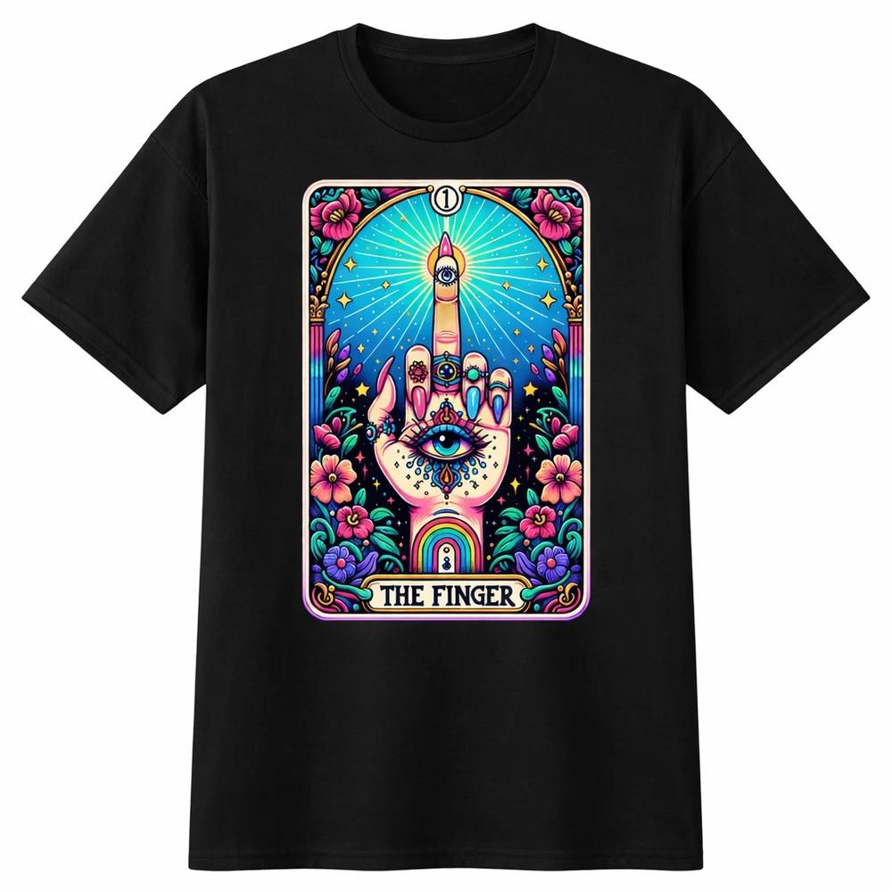 Tarot Hand Eye T Shirt Boho Occult Psychedelic Graphic Unisex Black UK 2XL