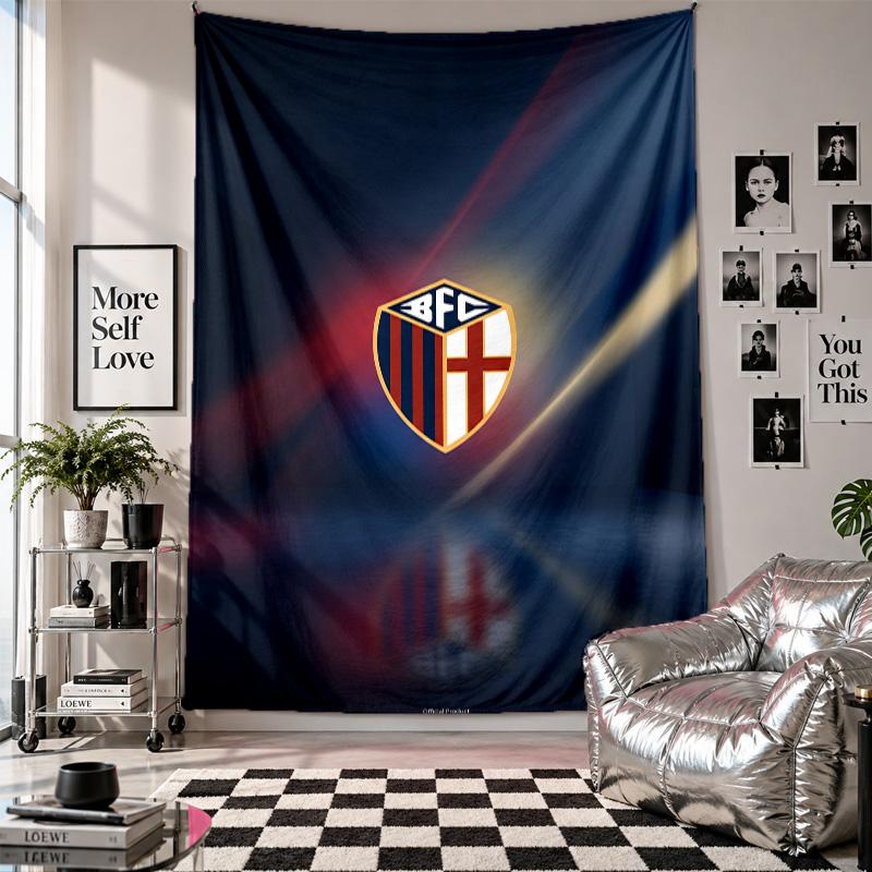 Bologna FC Wall Tapestry Home Decor Wall Hanging Cloth for Bedroom Living Room Background