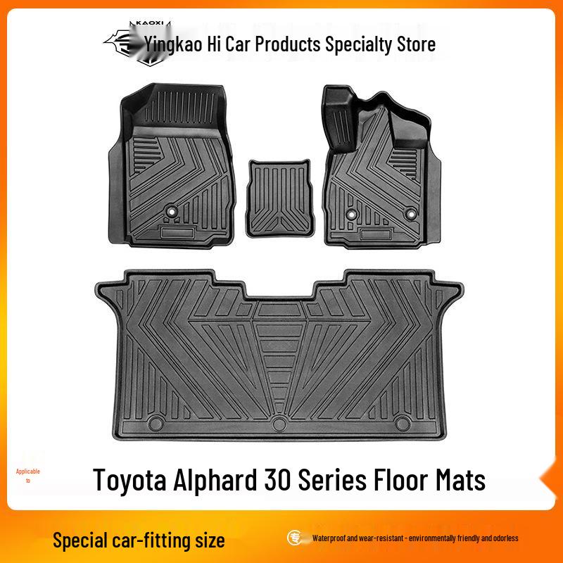 TPE Foot Pads for Toyota Alphard 30/40 Series RH Drive BGE Carpet Mats