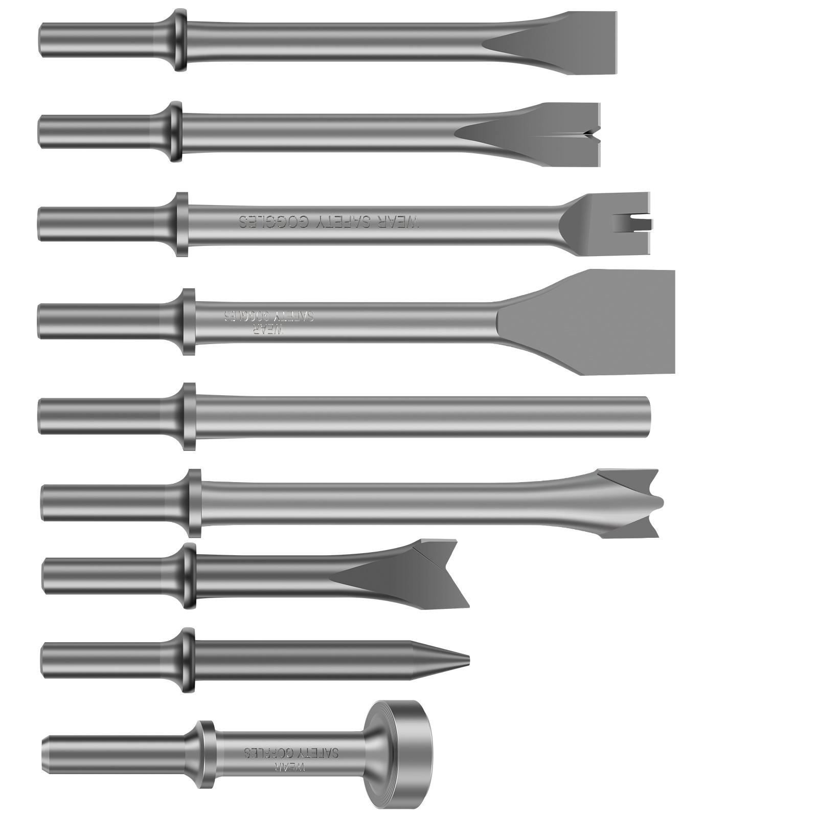 

9Pcs Metal Air Hammer Bits Set for Rust Removal Drilling Sturdy Pneumatic Chisel Set Versatile Air Chisel Bits for Tile Masonry