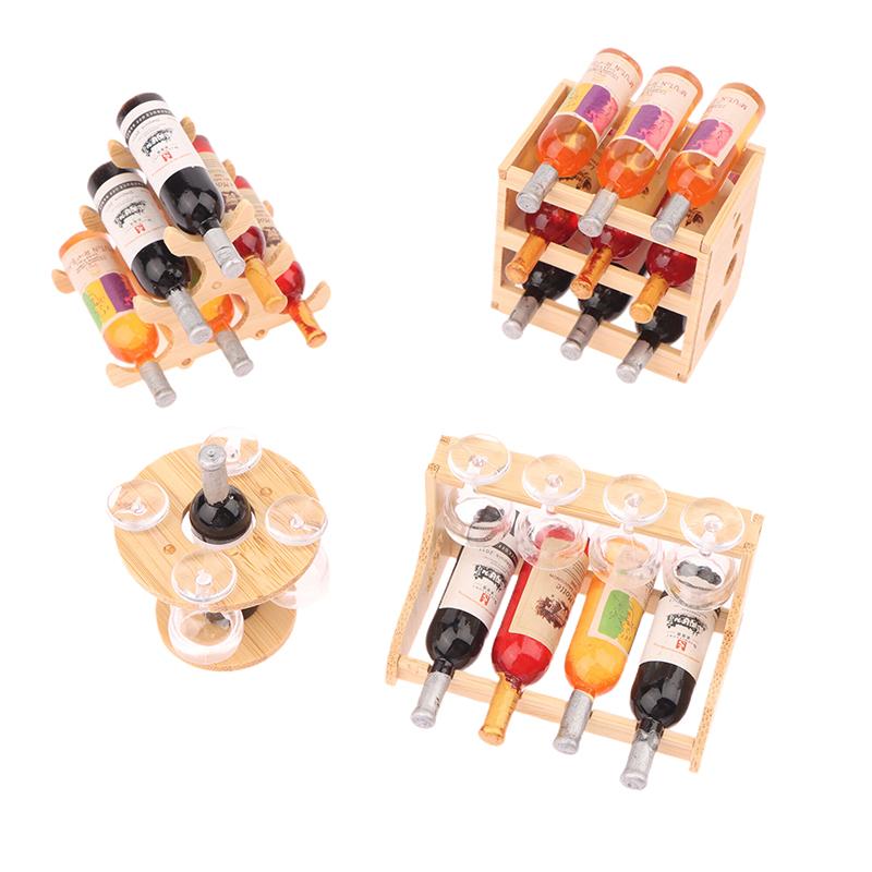 Puppenhaus Miniatur Mini Weinglasständer Kelchset Modell Heim Möbel Dekor Spielzeug Puppenhaus Zubehör