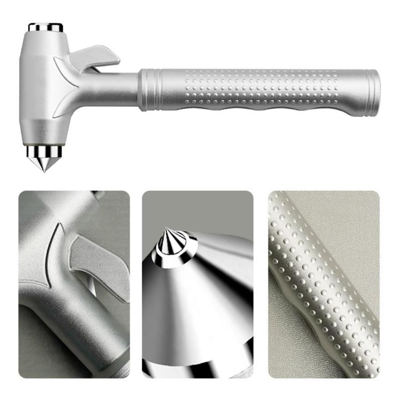 Automotive Safety Hammer Emergency Escape Rescues Tool Featuring Window Breaker & Seatbelt Cutter for Quick Vehicle Exit
