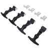 4Pcs Elastic Stainless Steel Rubber Hood Catch Flexible T Handle Hasp Rubber Flexible Draw Latches with Brackets for