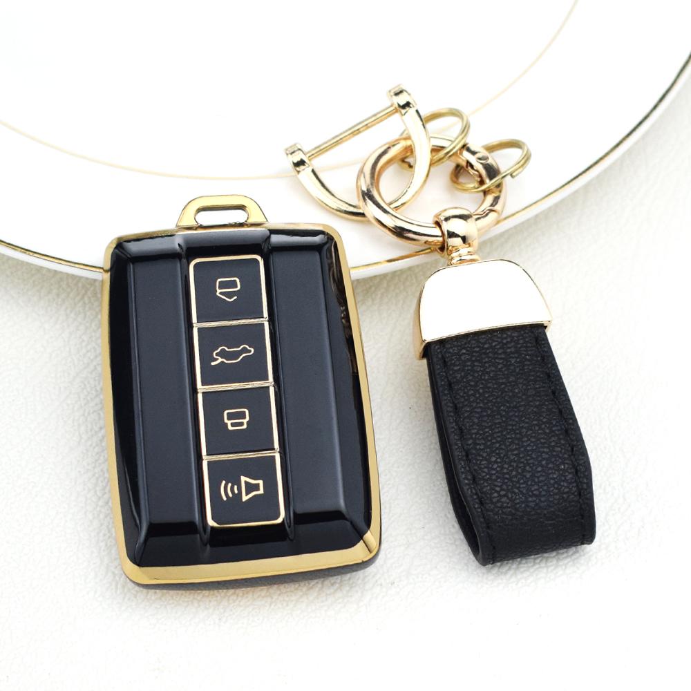 Soft Tpu Car Key Case Cover Fob Shell For Great Wall Gwm Wey Tank 500 Tank 300 Remote Key Protector Key Chain Car Accessories