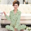 Middle-aged young women's pajamas women's spring and autumn new long-sleeved middle-aged and elderly loose casual loungewear imitation cotton 