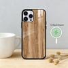 N-Natural Wood Phone Case For iPhone 17,16,15,14,13,12,Plus,Pro,Max For Magnetic Wireless Charge