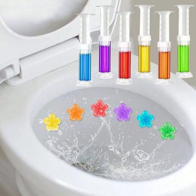 3Pcs Toilet Cleaner Gel Fresh Flower Aromatic Drain Toilet Cleaning Detergent Air Freshener Remove Odors Home Bathroom Tools