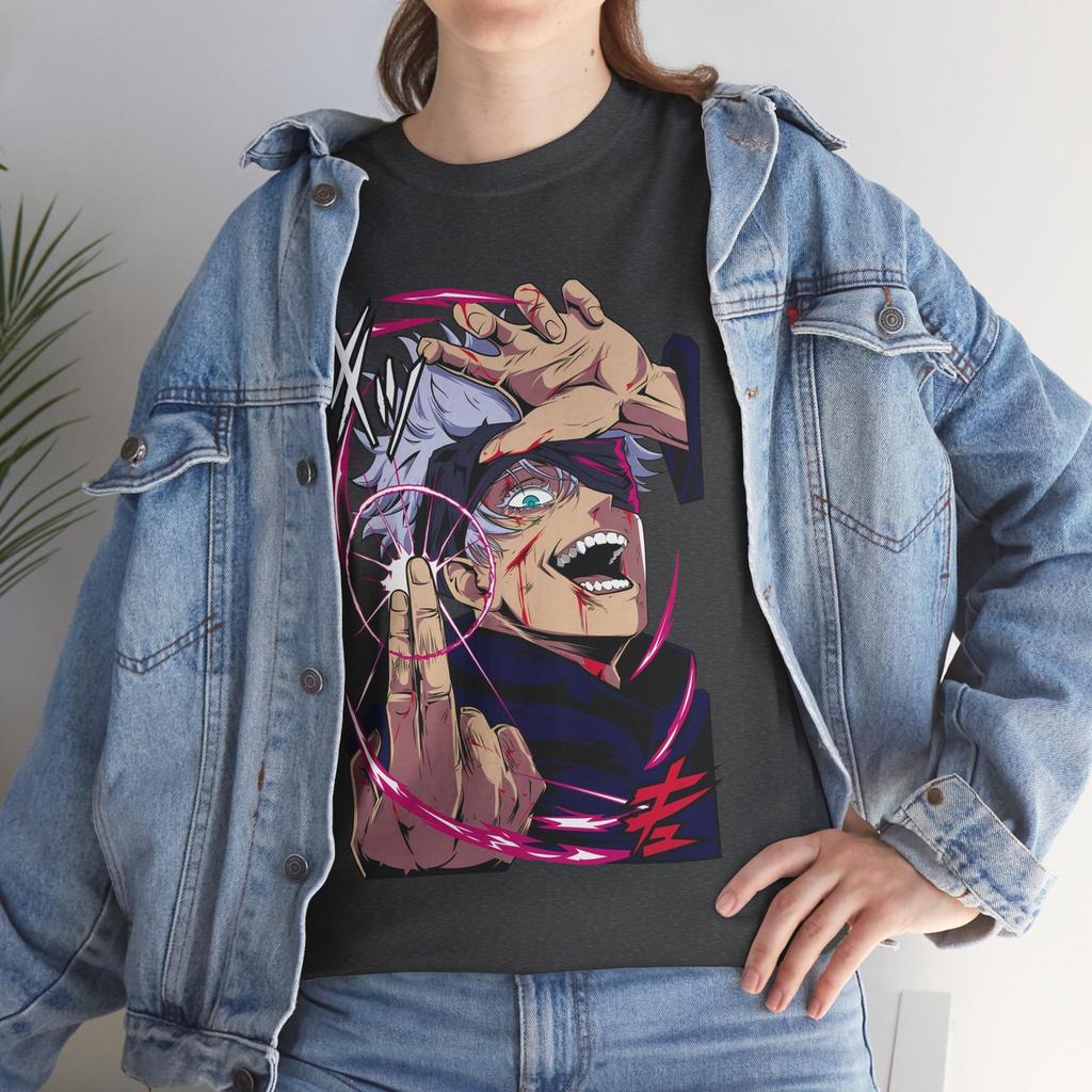 Women's Plus Size Cotton T-shirt Summer Casual Graphic Tee Short Sleeve Gojo Satoru T Shirt Jujutsu Kaisen Anime Clothing Manga Cosplay Japanese Tee