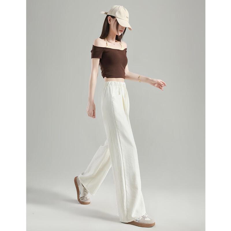 

TonLion Women s Soft Drape Straight-Leg Casual Pants M