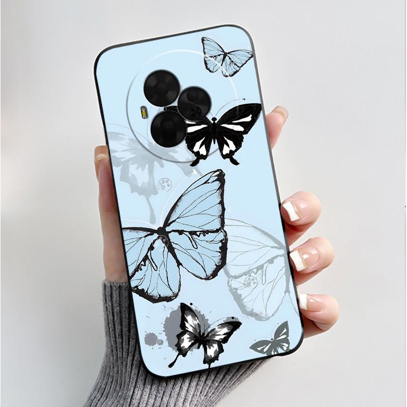 Printing Pattern Case For TCL Nxtpaper 60 Ultra Soft Silicone Black Shell Cover Cute Flower Cartoon Casing