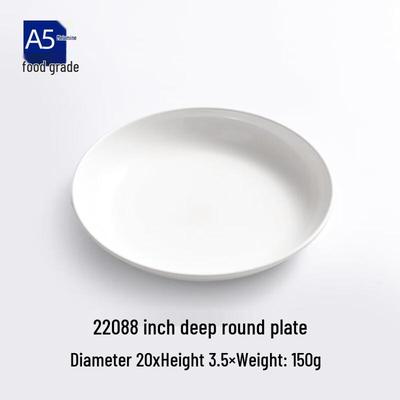 Xiyao A5 Melamine White Round Deep Dinner Plate