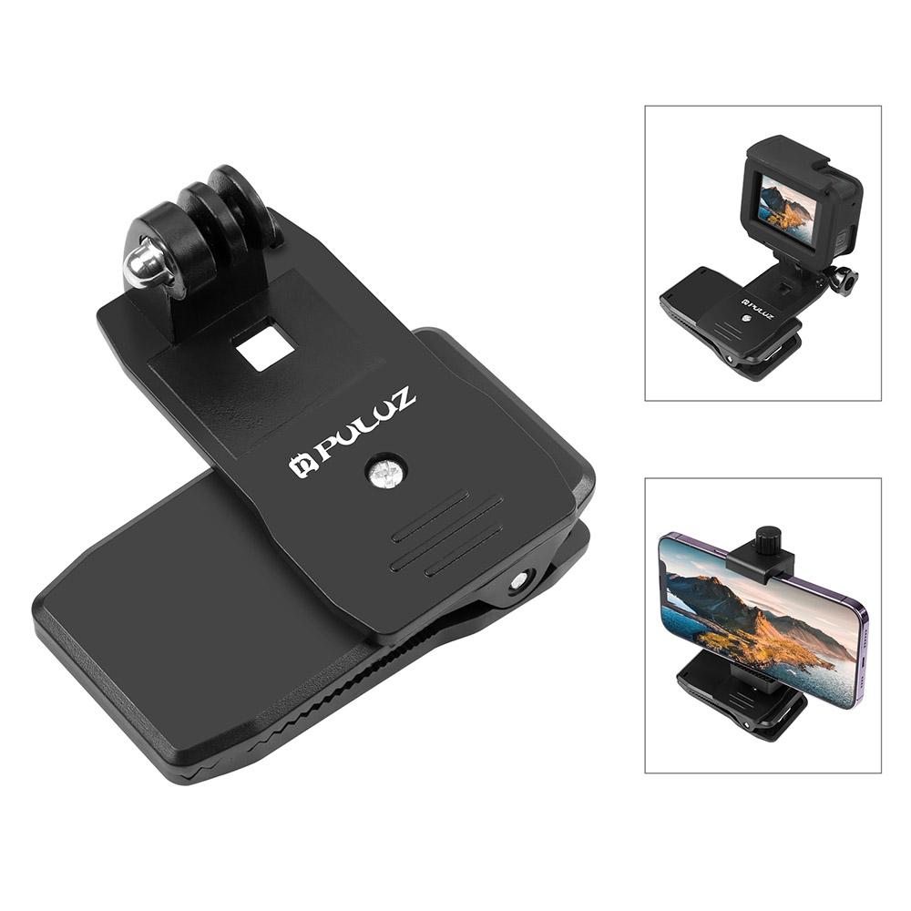 PULUZ PU904 4 in 1 360 Degree Rotating Camera Backpack Clip Bag Mount with Phone Holder Set A