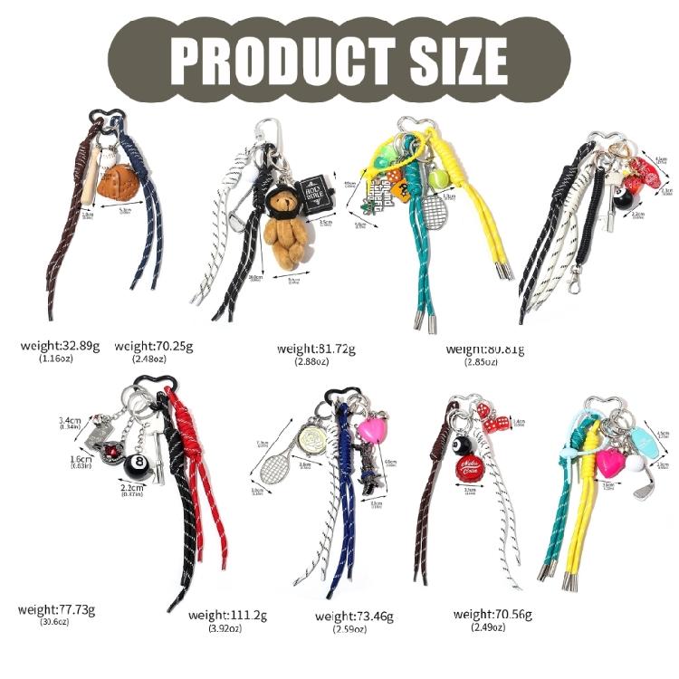 Lightweight Rope Keychain Pendant Accessory Fashionable Hanging Decoration For Purses Backpacks Handbag Accessories