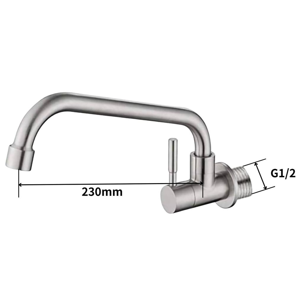 Stainless Steel Single Lever Suitable for Type bath&bath Wall-Mounted Faucet, Kitchen, Bathroom, Handwashing, etc. Corrosion-Resistant. (b272 B)