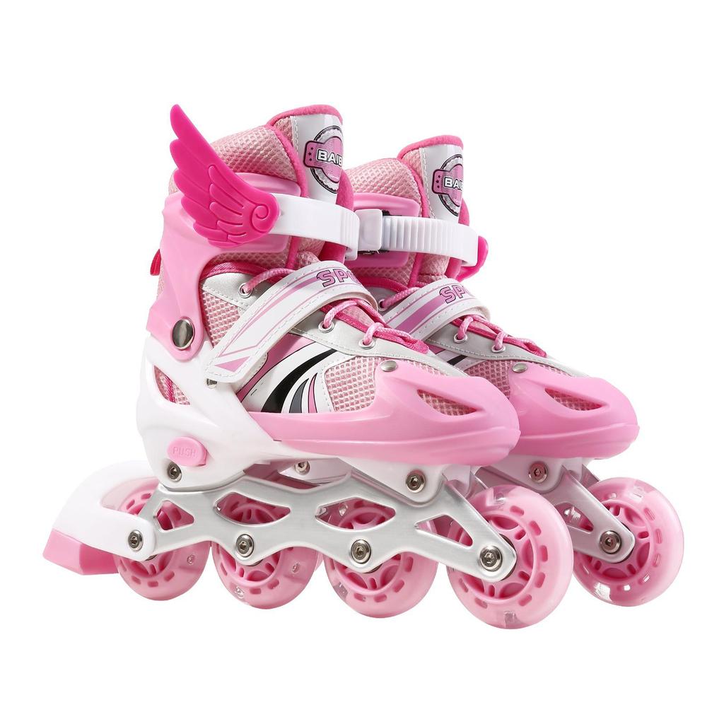 Verstellbare Flash Inline-Rollschuhe für Kinder – Komplettes Set