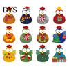Holiday Party Hanging Decor 12/24/36Pcs Christmas Chick Ornaments, Wooden Cartoon Ornaments for Tree, Wood Tree Cute Kids Family Friends Xmas Supplies