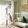 Cat Tree, Ceiling-High, Adjustable 225-255 cm, Platforms & Hammocks, Anti-Tip Safety, White