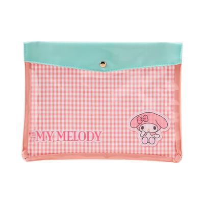 Sanrio My Melody Clear Flat Case, PVC and Laminated Cotton, A5 Size, Ages 3 and Up, 642801