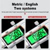 Digitaler Messschieber, 0-6 Zoll Messschieber mit LCD-Bildschirm, hochpräzises Edelstahl-Metallgehäuse