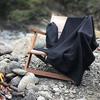 Flame retardant blanket (with drawstring) 120cm x 90cm Throw blanket for winter, large, camping, outdoor, compact, portable (khaki)
