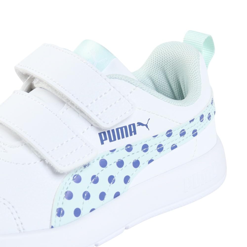 Puma Courtflex V3 Dotty V PS Athletic Perfekt for skole og sport Unisex for barneskole 2025 Blå Størrelse cm Barns (398758) Sko, Lettvekt,