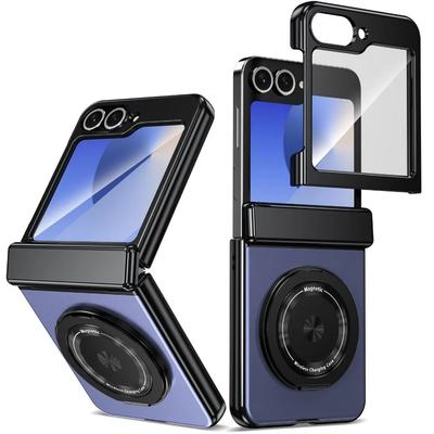 Magnetyczny Uchwyt Pierścieniowy 360° do Samochodu Etui na Telefon dla Samsung Galaxy Z Flip 7 FE 6 5 4 3 Ochrona przed Upadkiem Zawias Ekranu Tylna Pokrywa