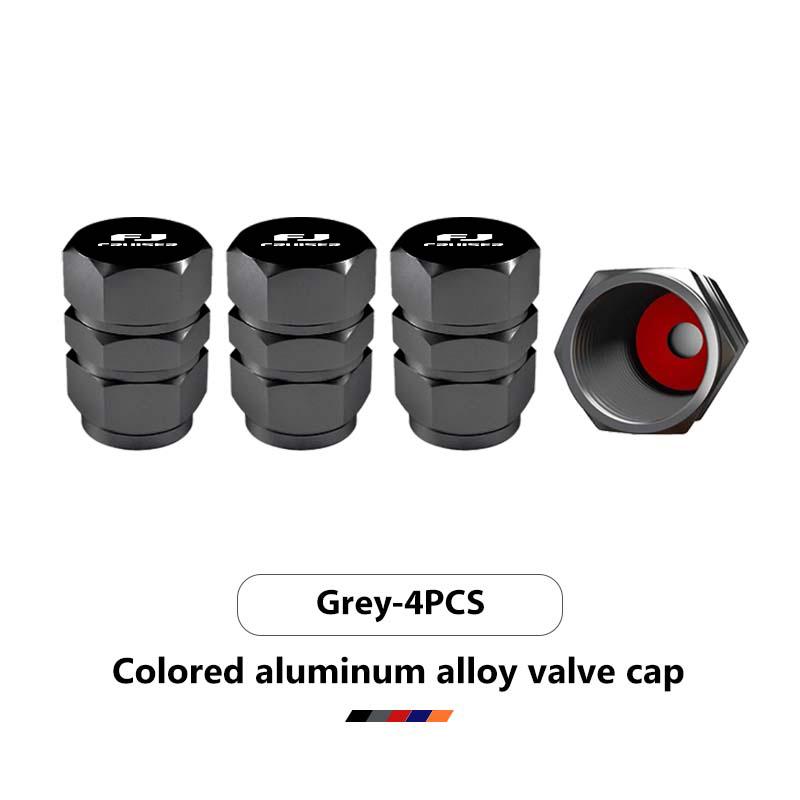 Car Logo Tire Valve Stem Caps Aluminum Alloy Wheel Dustproof Valve Stem Cover For Toyota FJ Cruiser 2006 2007 2012 2014 2016