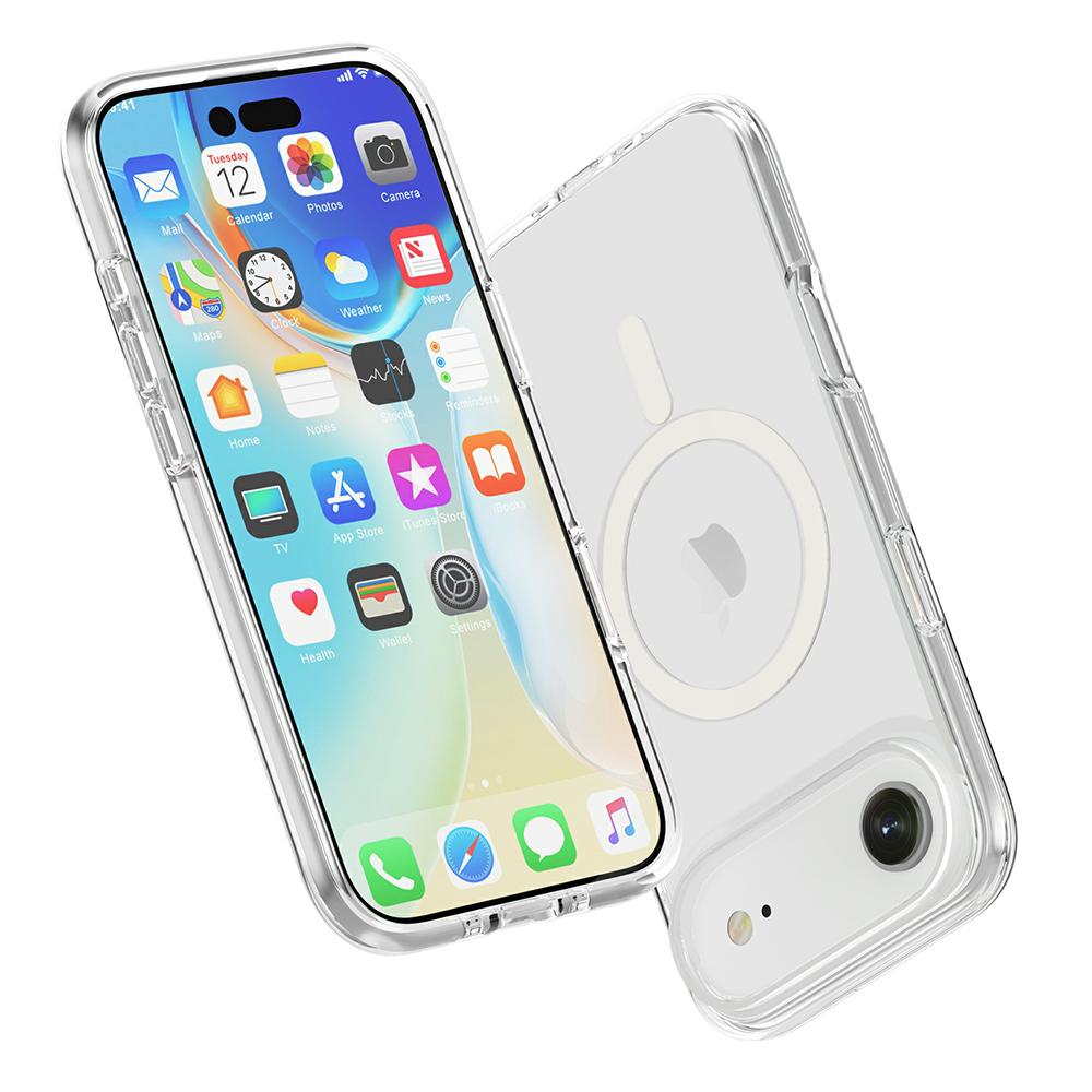 For iPhone 17 Air Magnetic Case Compatible with MagSafe PC+TPU Clear Phone Cover