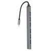 7 in 1 Type C Hub Aluminium Alloy Docking Station Multiport Adapter Dongle Plug and Play for PC