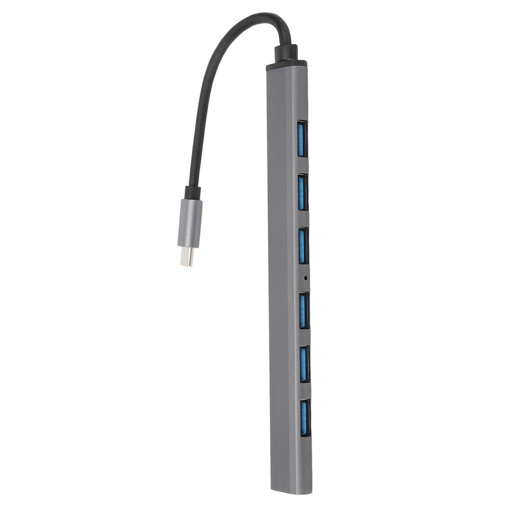 7 in 1 Type C Hub Aluminium Alloy Docking Station Multiport Adapter Dongle Plug and Play for PC