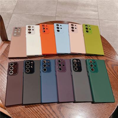 Pour Samsung Galaxy S24 S23 S22 Plus Ultra Coque intégrale en PC rigide anti-empreintes digitales durable avec film d'objectif protecteur anti-chute Coque arrière