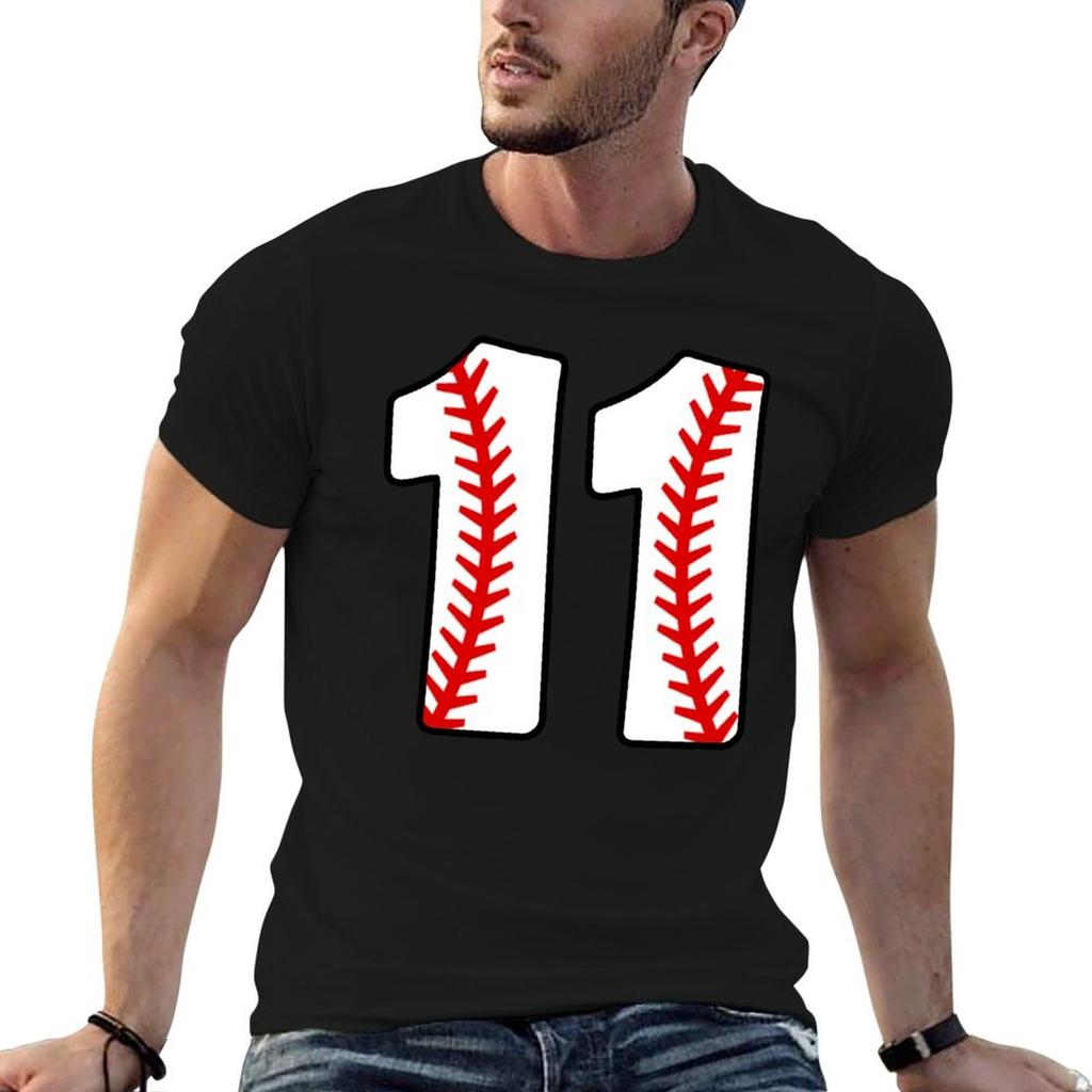 Number 11 Baseball #11 T-Shirt Man T Shirt Cotton T Shirt Personalised Man T Shirt Designer T-s