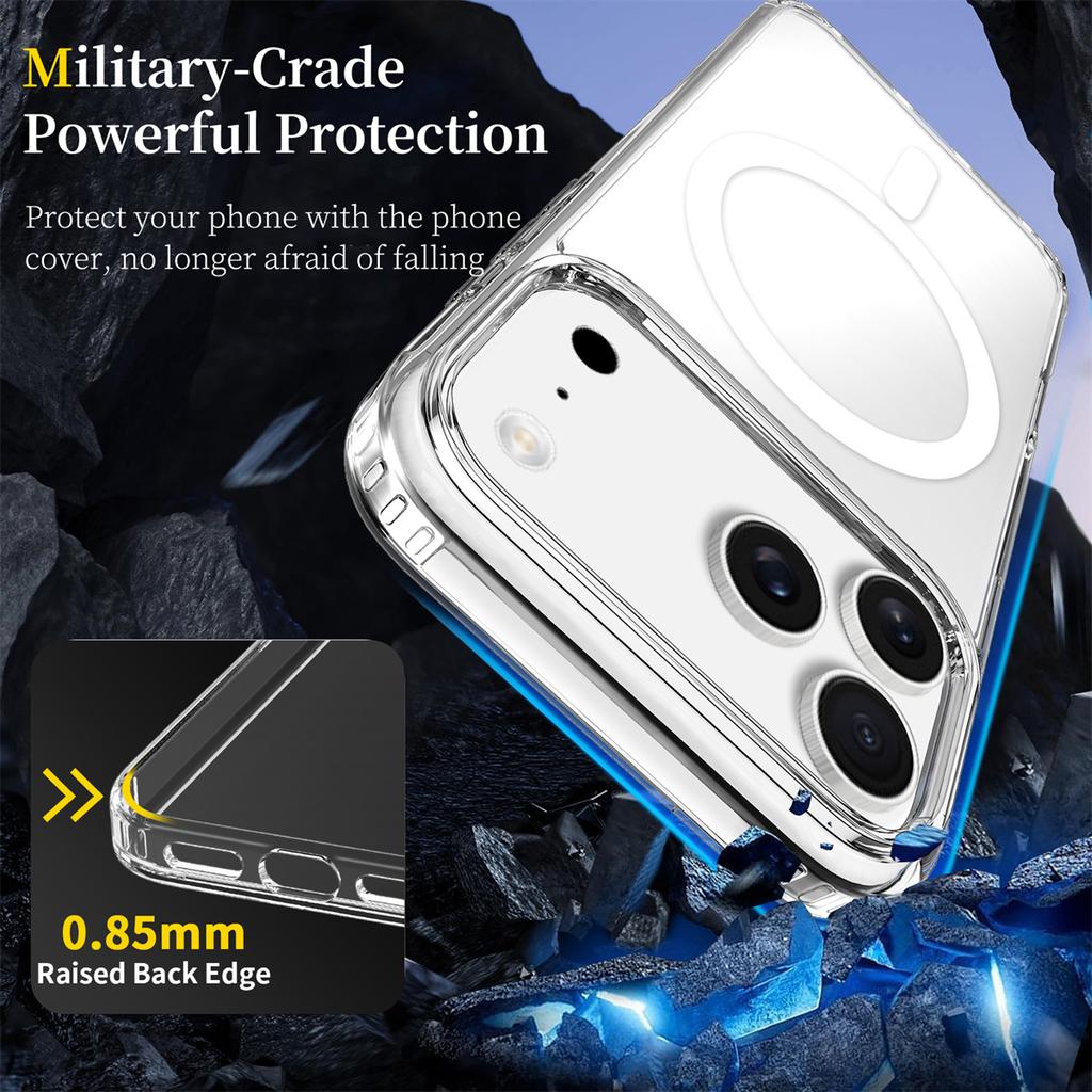 Magnetic Wireless Charge Phone Case for IPhone for IPhone 17 16 15 Plus 14 11 ProMax 13 12 Mini  for Magsafe Transparent Cover