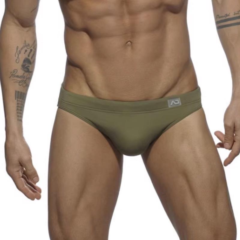 The BAY Heren Sportieve Nylon U-Convexe Zwembroek - Driehoekig Design, Sexy & Trendy 2XL legergroene kleur