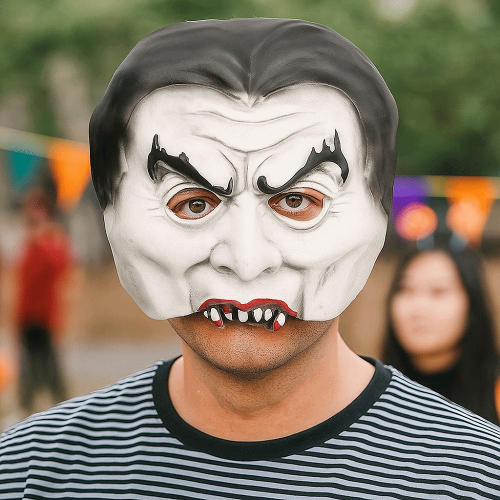 Latex Material Halloween Headgear Scary Haunted House Props NPC Mask  Holiday Celebration