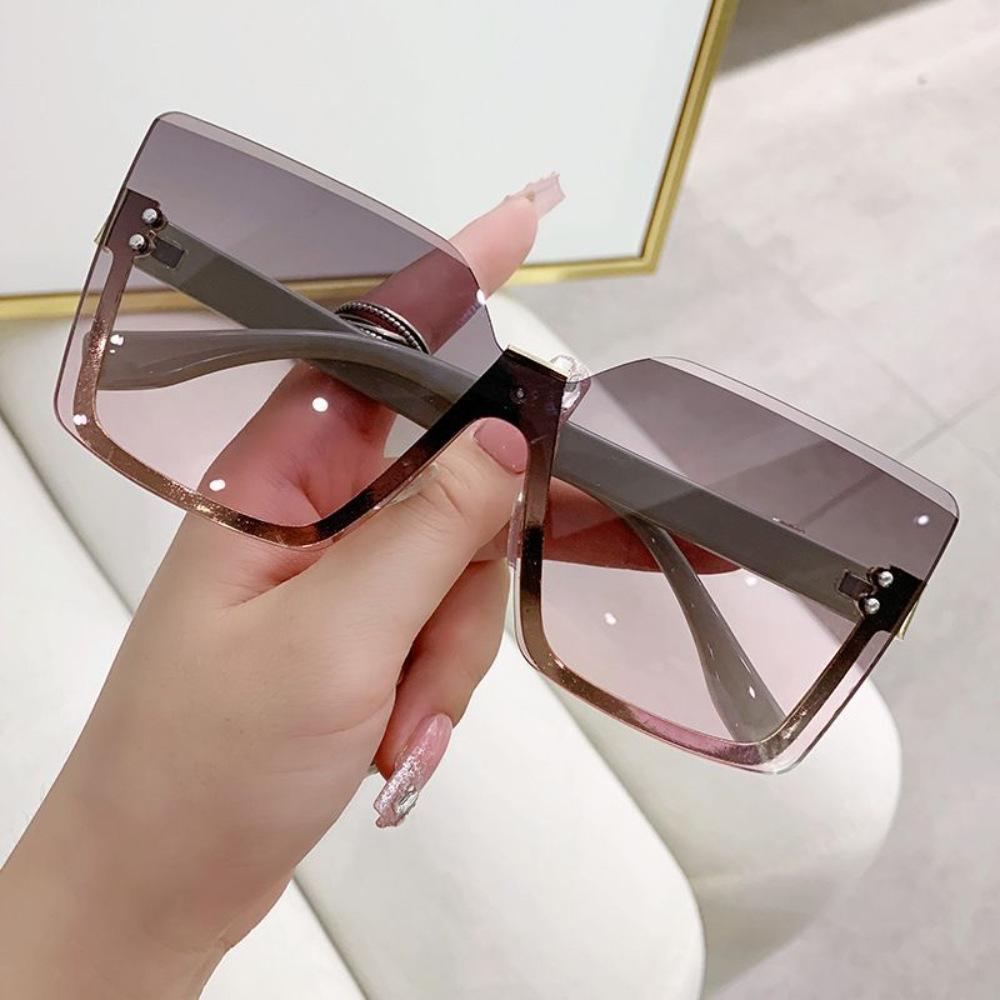New Borderless Square Sunglasses Women's Brand Designer Fashion Sun Glasses Women Outdoor Travel Eyewear UV400