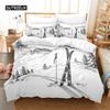 Simple Cartoon Pattern Bedding Set Duvet Cover Set 3d Bedding Digital Printing Bed Linen Queen Size Bedding Set Fashion Design