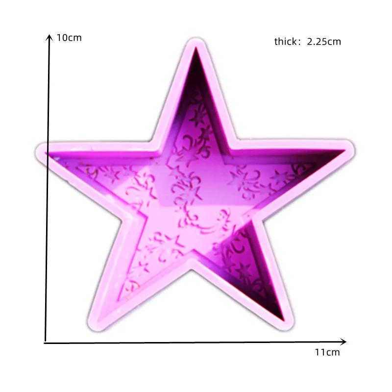 Star Scented Candle Silicone Mold 3D Mandala Crescent Moon Arched Plaster Mould Eid Mubarak Ramadan Decor Making Tools Ornaments