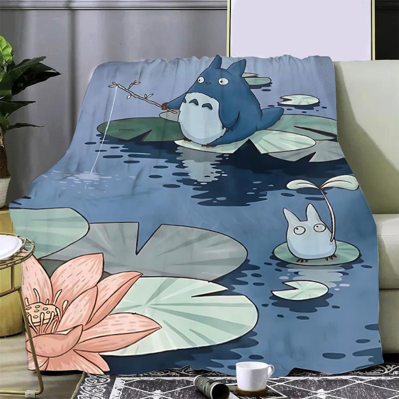 Cartoon Printed Blanket Picnic Blankets Warm Blanket Soft and Comfortable Blanket T-TotoroS Home Travel Birthday Gift