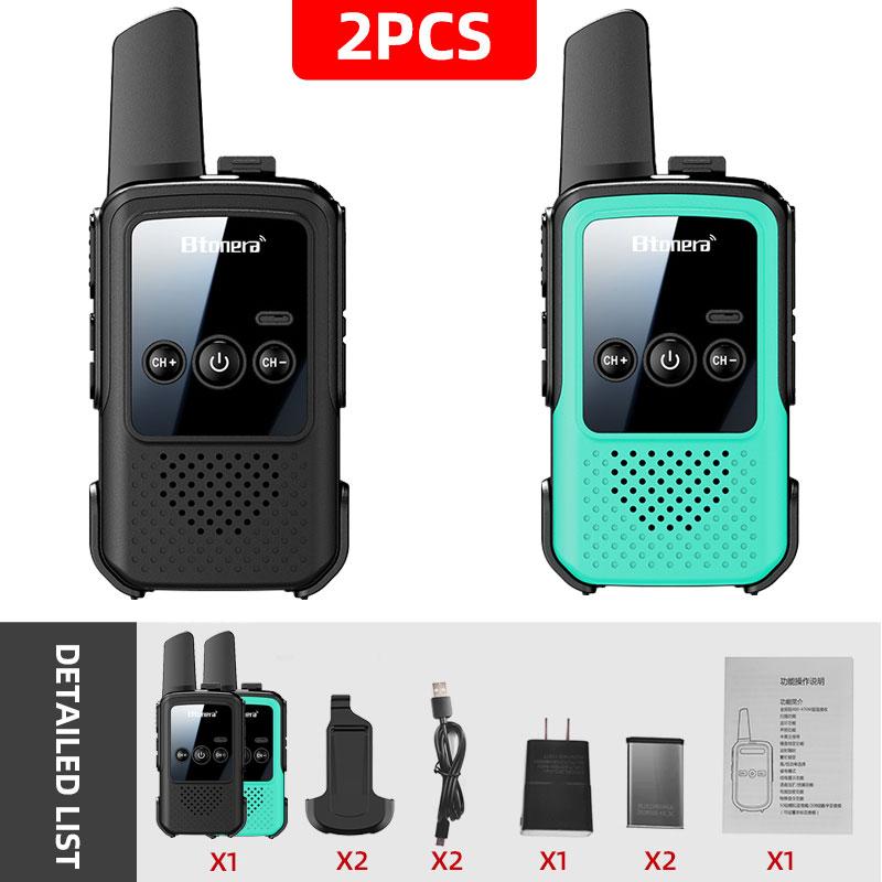 BTONERA BT300 Mini vysílačka Obousměrná radiostanice Vysílačka PMR/FRS Komunikační rádio Přenosná pro kempování Dětské hračky Dárky US